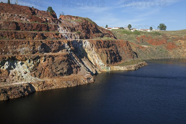 Abandoned open-pit copper mine Mina de Sao Domingos