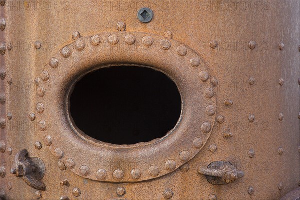 Steam boiler at abandoned marble quarry Camp Mansfield