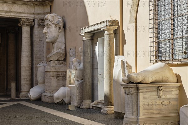 Remains of the Roman colossal statue of Emperor Constantine