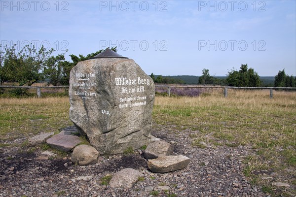 Stone on the summit of Mount Wilseder