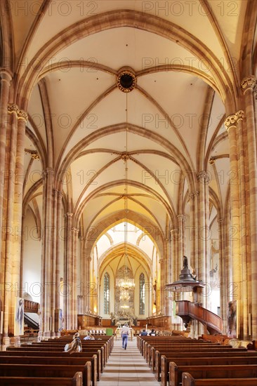 Interior view of the Gothic church of St Thomas