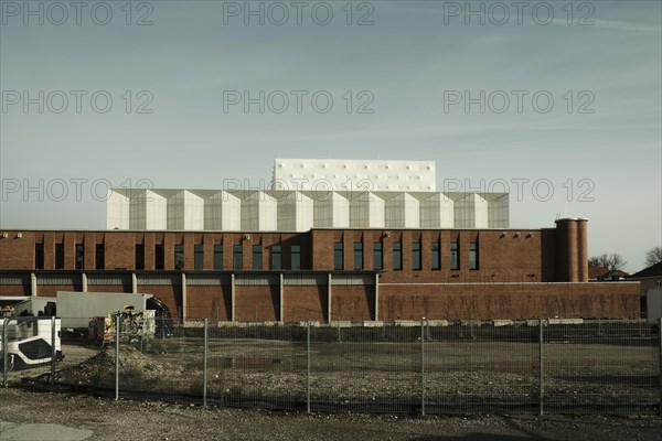 Rear view of the Muenchner Volkstheater on the former slaughterhouse site in Munich