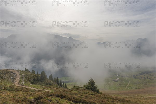 Low hanging clouds on the Penken