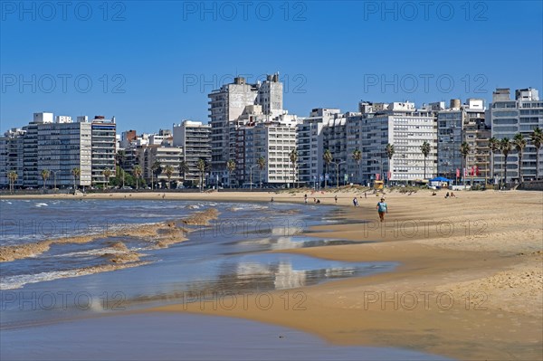 Playa de los Pocitos beach on the banks of the Rio de la Plata