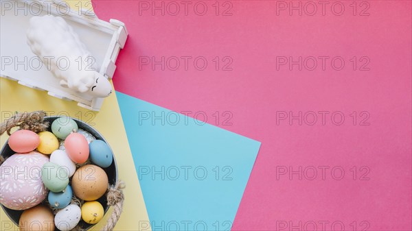 Sheep bowl with easter eggs