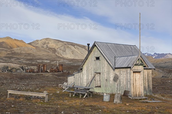 Wooden cabin at abandoned marble quarry at Camp Mansfield