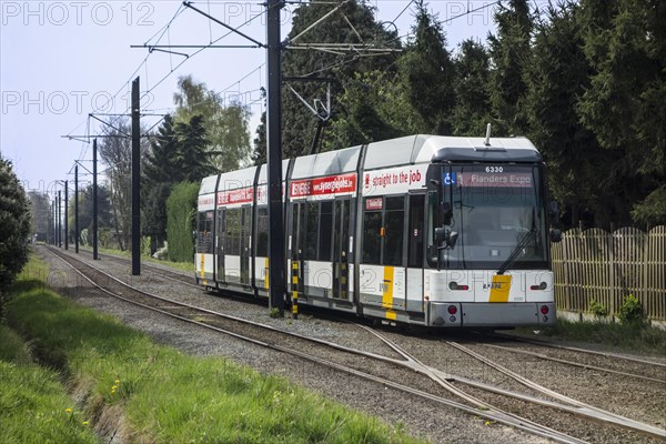 Tram of the Flemish transport company De Lijn