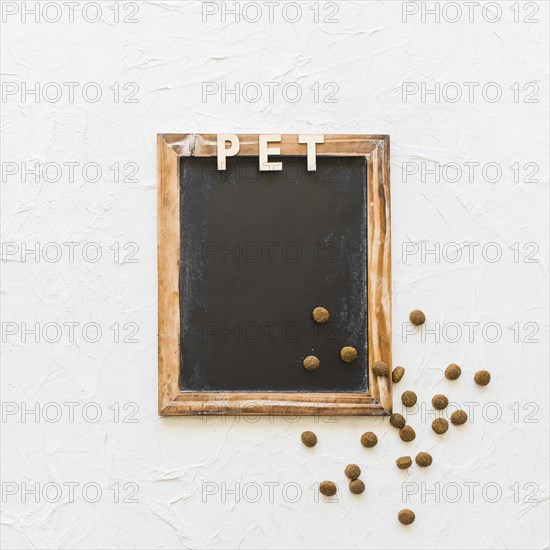 Pet writing dry food blackboard