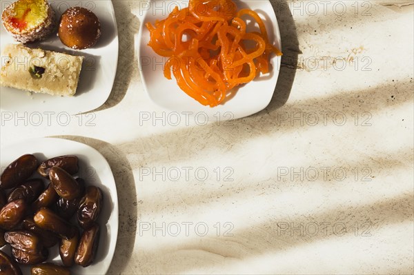 Ramadan concept wit top view food