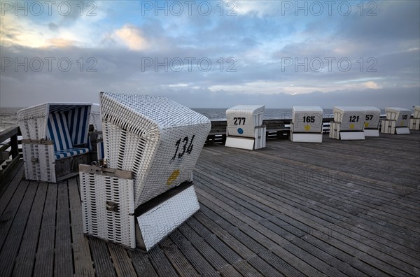 Empty beach chairs