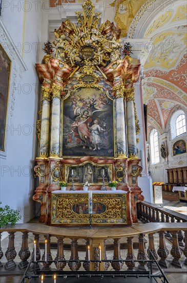 Side altar with reliquary