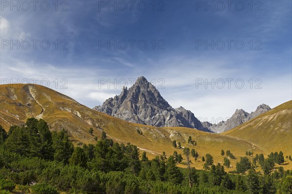 Mount Piz Plavna Dadaint at Val Minger