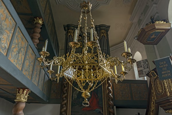 Twelve-branched candlestick in St Luke's Church