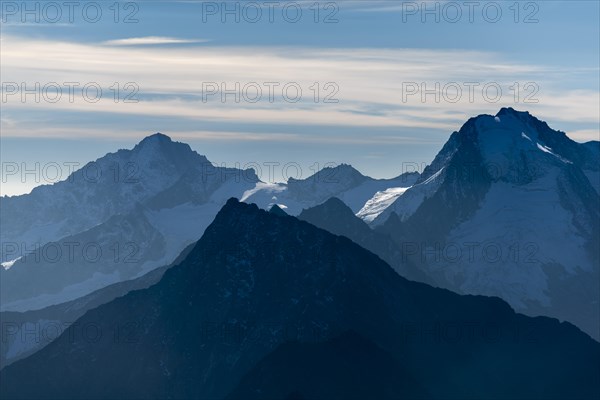 View of the alpine mountains