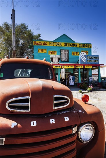 Classic car in Seligmann on Route 66