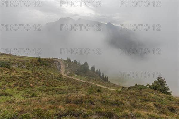 Low hanging clouds on the Penken