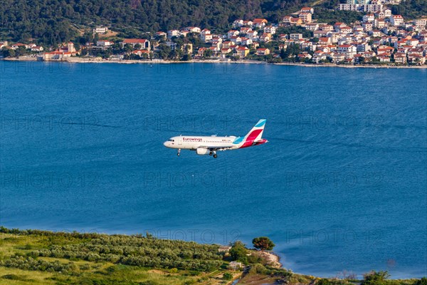 A Eurowings Airbus A319 aircraft with the registration D-AGWM at Split Airport