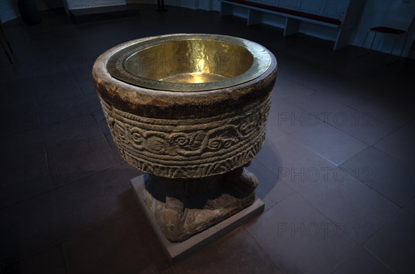 Interior baptismal font