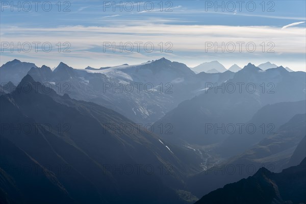 View of the alpine mountains