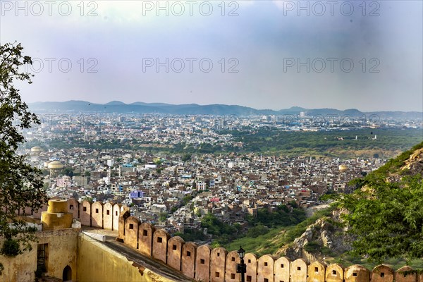 Aerial view of the Jaipur city from the Nahargarh fort