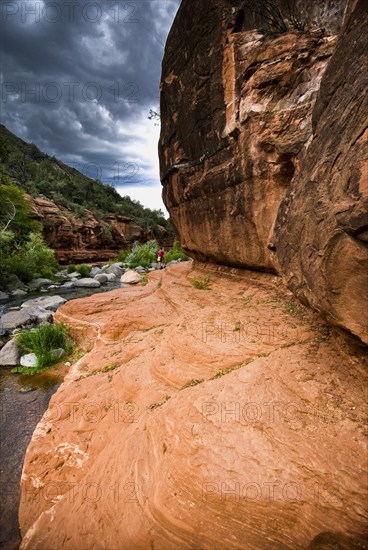 Hiking in Slide rock park