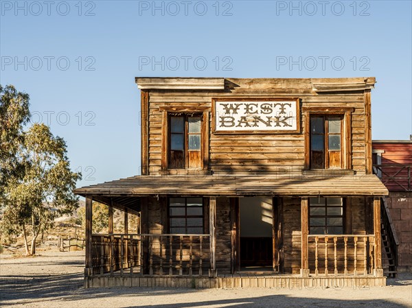 Great view of houses in western style set for movies