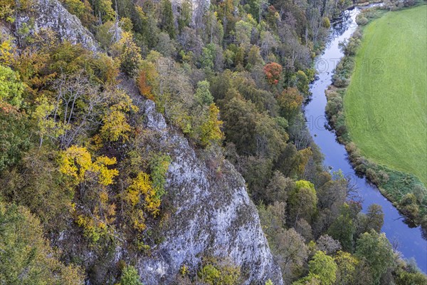 Viewpoint Knopfmacherfelsen with autumn forest