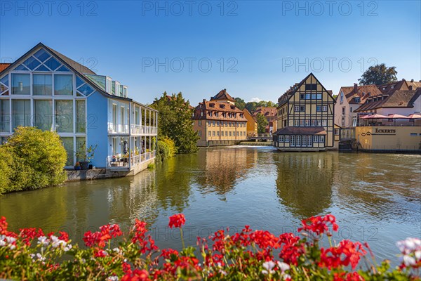 Regnitz near the Old Town Hall in Bamberg