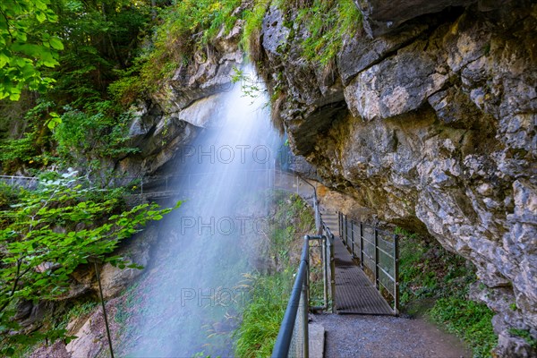 The Giessbach Waterfall on the Mountain Side in Brienz