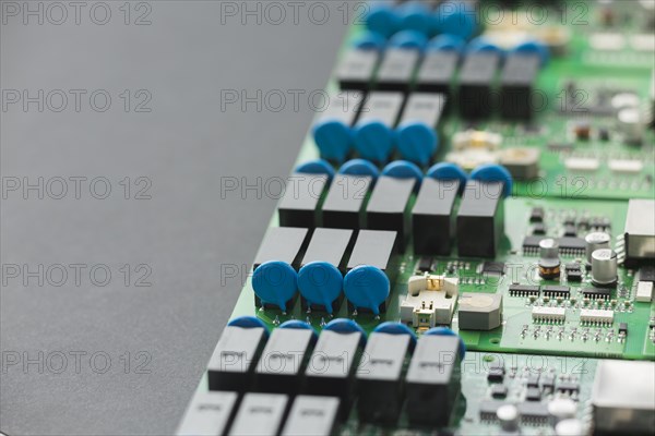 Close up circuit board components