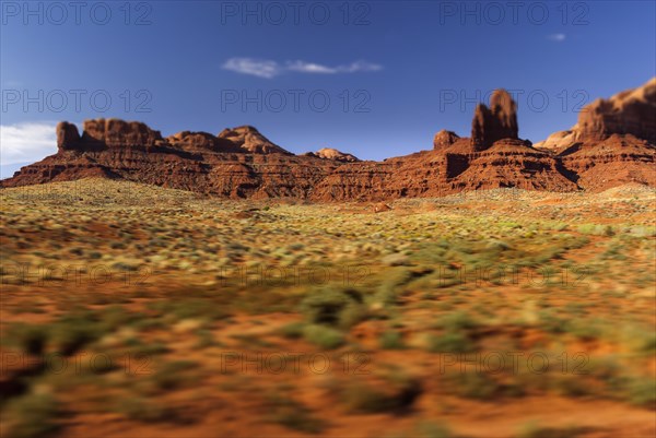 Monument valley with motion blur in Utah