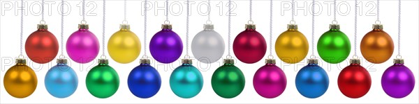 Christmas Christmas baubles banner advent colours baubles decoration hanging cut-out isolated cut-out in Stuttgart