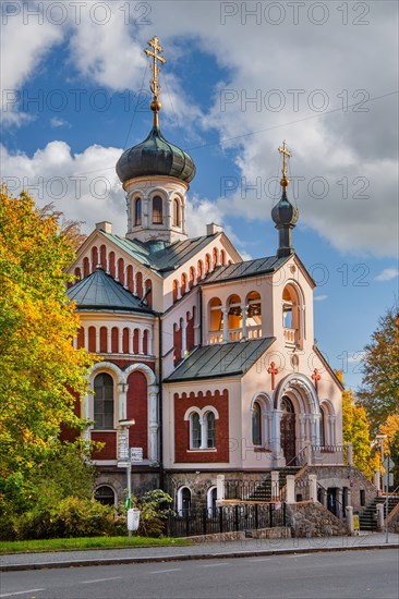 Russian church in autumn