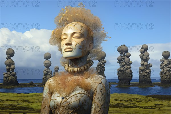 Esoteric statue on Easter Island