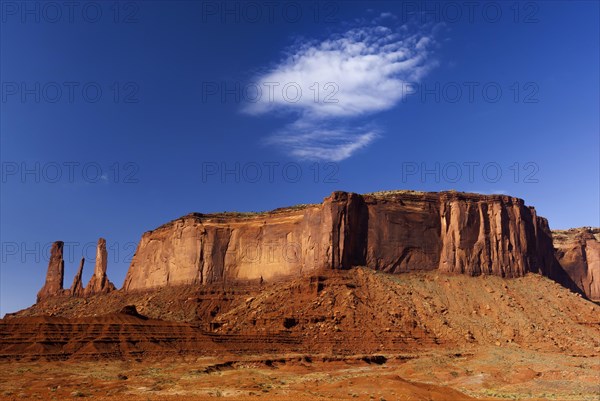 Rock formation in Monument valley