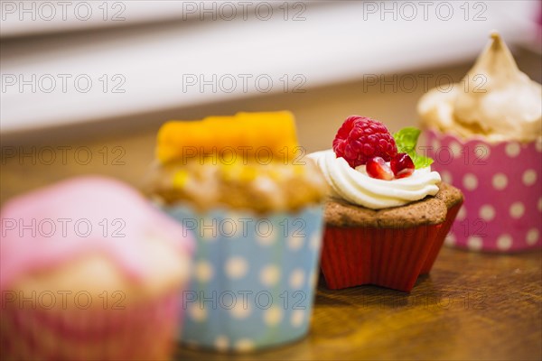 Close up pretty cupcakes