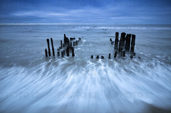 Remains of an old weathered groyne