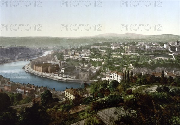 Panorama with monastery and Mont d'Or