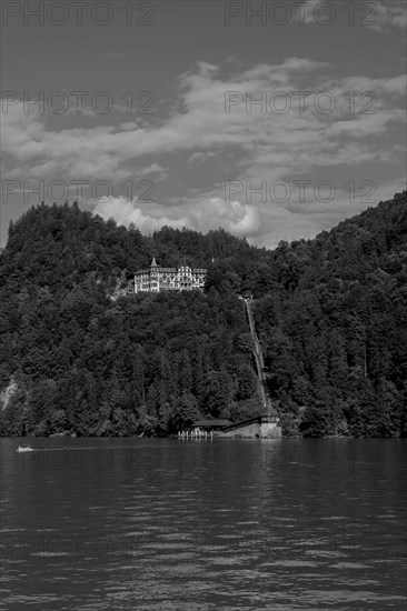 The Historical Grandhotel Giessbach on the Mountain Side on Lake Brienz in Bern Canton