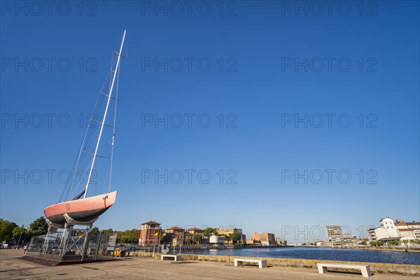 Sailing yacht Il Moro di Venezia on the Canale Candiano