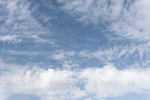 Fluffy clouds sky