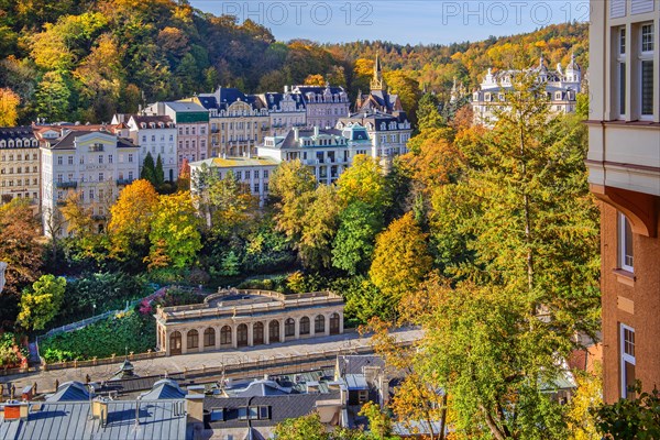 Tepla Valley with Mill Colonnade in autumn