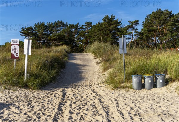 Beach access with sand dunes