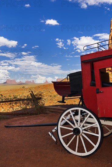 Historic carriage at Monument Valley