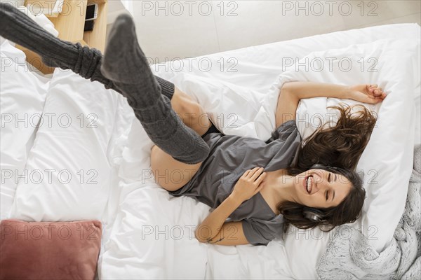 Woman bed home