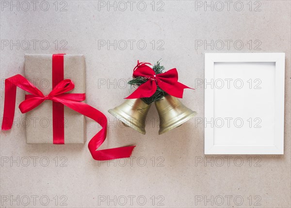 Frame christmas bells gift box