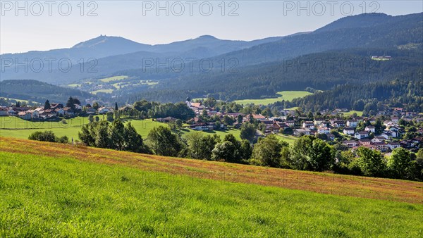 View of the village with the Grosser Arber 1456m