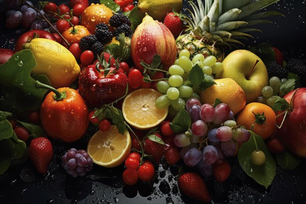 Lush assortment of fresh fruit