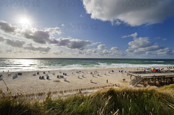 Evening sun on the beach of Kampen on the Red Cliff