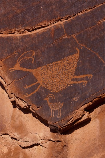 Petroglyph-Indian stone carving